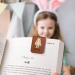 Personalized Cute Cartoon Girl Magnetic Bookmark Clip with Name Easter Birthday Gift for Book Lover Bookworm