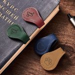 Personalized Zodiac Paw Print Heart Leather Magnetic Bookmark Clip with Initial Reading Stationery Supplies Birthday Gift for Bookworms Book Lovers