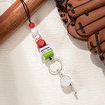 Personalized Basketball Volleyball  Beaded Sports Lanyard with Name and Whistle Back to School Appreciation Gift for Gym Teacher Coach Sports Lover