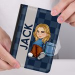 Personalizzato Y2K Cartoon Character Portapassaporto in pelle PU con nome e slot per carte da viaggio Regalo di compleanno essenziale per uomini e donne