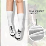 Calzini morbidi a metà polpaccio con nome, regalo di compleanno e anniversario per gli amanti del cavallo equestre