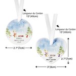 Ornement de Pâques en Acrylique Personnalisé Avec Nom et Motif de Lapin Décoration de Maison Cadeau Fête de Pâques Nouveau-né pour Enfants