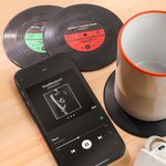 Sous-verre personnalisé de code de musique et de liste de lecture