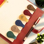 Personalized Zodiac Paw Print Heart Leather Magnetic Bookmark Clip with Initial Reading Stationery Supplies Birthday Gift for Bookworms Book Lovers