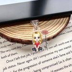 Personalized Cartoon Character Birth Flower Anti-Dust Plug Charm Accessory for iPhone Android Type-C Birthday Gift for Friends Family