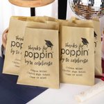 Personalized Food-grade Popcorn Cookie Treat Bags Set of 20 Class of 2025 Graduation Party Favors Decoration for Graduates Seniors