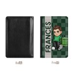 Personalizzato Y2K Cartoon Character Portapassaporto in pelle PU con nome e slot per carte da viaggio Regalo di compleanno essenziale per uomini e donne