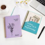 Personalized Complex Lines Birth Flower 2025 A5 Calendar Planner Notebook with Name Birthday Graduation Gift for Colleagues Friends