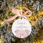 Ornamento di legno personalizzato per il primo Natale del bambino con nome Regalo di Natale Regalo per il nuovo bambino