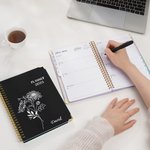 Personalized Complex Lines Birth Flower 2025 A5 Calendar Planner Notebook with Name Birthday Graduation Gift for Colleagues Friends