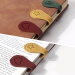 Personalized Zodiac Paw Print Heart Leather Magnetic Bookmark Clip with Initial Reading Stationery Supplies Birthday Gift for Bookworms Book Lovers