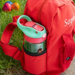 Personalisierte Cartoon Character Name 475 ml Kind Wasserflasche mit Strohhalm und Spill-Proof-Deckel Geburtstag zurück zu Schule Geschenk für Mädchen