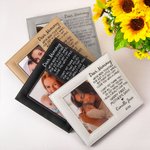 Personalized Leather Picture Frame with Engraved Name and Year from Baby First Mother Day Gift for New Mom