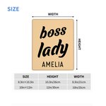 Personalisierte Boss Lady Anti-Rutsch-Mauspad mit Namen Computer-Zubehör Büro Geburtstag Geschenk für Freund Familie Kollege