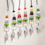 Personalized Basketball Volleyball  Beaded Sports Lanyard with Name and Whistle Back to School Appreciation Gift for Gym Teacher Coach Sports Lover