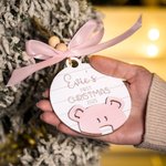 Ornamento di legno personalizzato per il primo Natale del bambino con nome Regalo di Natale Regalo per il nuovo bambino