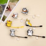 Personalized Dachshund Corgi Small Dogs Reusable Straw Topper with Initial Charm Accessory for Stanley Tumbler Birthday Gift for Dog Lover Owner