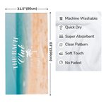 Personalized The Bach Club Super Absorbent Quick Dry Soft Beach Towel with Year and Location Summer Vacation Accessories Birthday Gift for Her