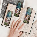 Henkilökohtainen maalattu kukka Pet Dog Clear akryyli kirjanmerkki nimi ja teksti lukeminen Stationary tarvikkeet syntymäpäivälahja lemmikkieläinten rakastaja Kirjamato