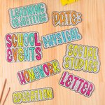 Personalized Dalmatian Dots Colourful Doodle Letter Whiteboard Magnets Magnetic Bookmark Clips with Card Teaching Tool Back to School Gift for Teacher