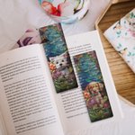 Henkilökohtainen maalattu kukka Pet Dog Clear akryyli kirjanmerkki nimi ja teksti lukeminen Stationary tarvikkeet syntymäpäivälahja lemmikkieläinten rakastaja Kirjamato