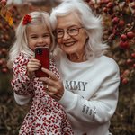 Personalised Multicolour Bow Embroidered Grandma Soft Sweatshirt Hoodie with 1-12 Grandkids' Names Mother's Day Birthday Gift for Grandma Mom