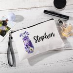 Personalisierte bunte Golfschläger Design tragbare Leinen Handtäschchen Make-up Tasche mit Namen Geburtstag Sport Team Geschenk für Golfliebhaber