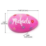 Huevo de Pascua Jumbo Personalizado Rellenable con Flores y Nombre Fiesta de Pascua Caza Regalo para Niños Niñas