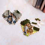 Personalised Heart-shaped Photo Building Brick Puzzles Birthday Anniversary Wedding Gift for Family