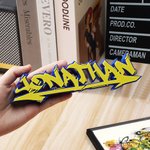 Personalized Multicolor 3D Printed Graffiti Name Plate Office Desk Decor Housewarming Birthday Gift for Friends Graffiti Lovers