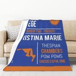 Coperta personalizzata multicolore in pile super soffice per lauree con messaggi e mappa Regalo di laurea per laureati