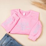 Personalised Multicolour Bow Embroidered Grandma Soft Sweatshirt Hoodie with 1-12 Grandkids' Names Mother's Day Birthday Gift for Grandma Mom