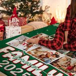 Albero di Natale personalizzato Collage di foto di famiglia per sempre Coperta morbida con 9 immagini e anno Regalo di Natale Home Decor per la famiglia