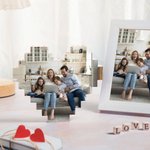 Personalised Heart-shaped Photo Building Brick Puzzles Birthday Anniversary Wedding Gift for Family