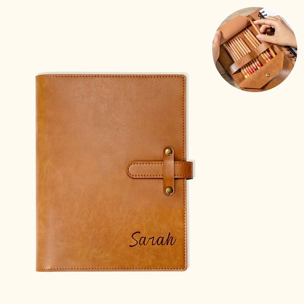 Handmade Leather Traveler's Sketchbook Cover