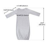 Personalized Colorful Floral Doodle Letter 100% Cotton Baby Sleeper Gown with Name Coming Home Outfit Baby Shower Birthday Gift for Newborns