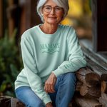 Personalised Multicolour Bow Embroidered Grandma Soft Sweatshirt Hoodie with 1-12 Grandkids' Names Mother's Day Birthday Gift for Grandma Mom