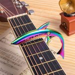 Personalisierte Metall Hai Gitarre Capo mit eingraviertem Namen Gitarre Zubehör Geburtstag Geschenk für Gitarre Musikliebhaber