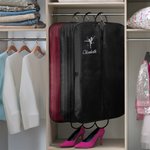 Personalised Glitter Dancing Girl Design Waterproof Hanging Garment Bag with Name Daily Training Rehearsals Travel Accessory Gift for Girl Dancers