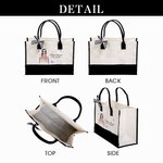 Gepersonaliseerde Vlinder Cartoon Zakelijk Vrouw Canvas Tas met Naam en Tekst Verjaardag Waardering Kantoorgeschenk voor Collega's Leiders