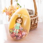 Personalisierte niedlichen Cartoon-Charakter füllbare Osterei mit Namen Ostern Party Gunst Geschenk für Mädchen