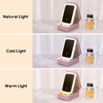 Gepersonaliseerde Cool Sister Club lederen sieraden doos met LED driekleur verstelbare make-up spiegel reizen essentieel verjaardagscadeau voor zus