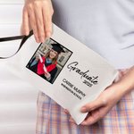Sac Cosmétique Personnalisé avec Photo Nom Année Accessoire de Voyage Cadeau Remise des Diplômes pour Étudiant Diplômé Classe 2024