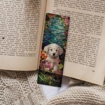 Henkilökohtainen maalattu kukka Pet Dog Clear akryyli kirjanmerkki nimi ja teksti lukeminen Stationary tarvikkeet syntymäpäivälahja lemmikkieläinten rakastaja Kirjamato