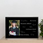 Marco Personalizado de Felicitación de Graduación con Foto y Nombre Clase de 2025 Regalo de Graduación para Graduado