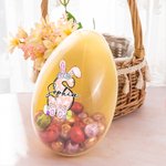Personalized Cute Easter Bunny Ears Eggs Initial Fillable Easter Egg with Name Easter Party Favor Gift for Boys Girls