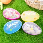 Personalisiertes Befüllbares Blumen Jumbo Oster-Ei mit Namen Ostern Eiersuche Osterkorb Party Geschenk für Jungen Mädchen