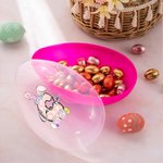 Personalized Cute Easter Bunny Ears Eggs Initial Fillable Easter Egg with Name Easter Party Favor Gift for Boys Girls