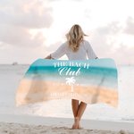 Personalized The Bach Club Super Absorbent Quick Dry Soft Beach Towel with Year and Location Summer Vacation Accessories Birthday Gift for Her