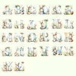 Personalisiertes Aquarell Osterhase A5 Spiral-Notizbuch und Pompon Plüsch Gelstift Set mit Namen Linierte Seiten Geburtstag Ostern Geschenk für Kinder